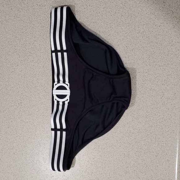 Seafolly, Separate Belted Hipster Bikini Bottom, Black/White, Size US 12 - Picture 2 of 8